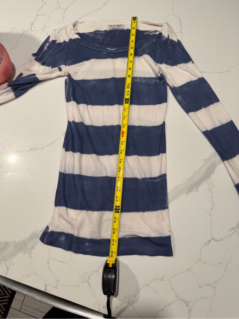Michael Stars Navy and White Striped long sleeve top - Picture 6 of 8